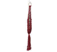 Aoresac Cesto portaoggetti da appendere alla parete, in corda di cotone | Design a rete traspirante, anello in legno di pino, soluzione versatile sotto l'armadio per organizzare i prodotti freschi