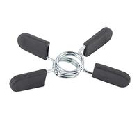 Aoresac Clip a molla per manubri da 25 mm, impedisce ai pesi della piastra di scivolare fuori dalla barra, si adatta a manubri standard da 2,5 cm, maniglie in gomma, struttura in acciaio massiccio