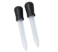 Aoresac Confezione da 2 contagocce liquidi in silicone da 5 ml con scala incisa, pipetta portatile per oli essenziali, coloranti alimentari, colla, gioielli fai da te ed esperimenti scientifici (nero)