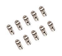 Aoresac Connettore per asta di spinta servo, fermo asta regolabile, adatto per filo di acciaio 1,0, 1,2,3 mm, realizzato in acciaio inossidabile, comodo per regolare la
