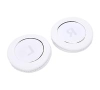 Aoresac Copriauricolari rotondi da 80 mm per cuffie, in morbida spugna e similpelle, colore: bianco