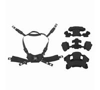 Aoresac di Sospensione del Quadrante Regolabile Sottogola, Comodo Set di Imbottiture in Memory Foam, Speciale Kit di Imbottitura per Casco in Spugna con 24 Elementi di (Spugna Nera)