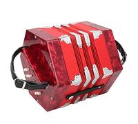 Aoresac Fisarmonica a fisarmonica a fisarmonica per adulti e principianti - Strumento professionale portatile a 30 tasti con borsa per il trasporto (rosso)