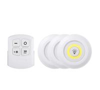 Aoresac Lampada da Parete a LED, Applique da Parete, Lampada, Confezione 6, Senza Fili, Dimmerabile, a Batteria, COB, Sensore Tattile, Timer, Telecomando, Illuminazio (Confezione 3)