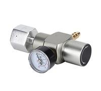 Aoresac Mini Regolatore di Gas CO2, Manometro per Soda con Adattatore da 3/8 Pollici a TR21.4.Serbatoio 2 in 1 per Carbonatazione con Cartuccia CO2 da 12/16 G, Manometro a Bassa