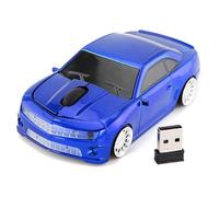 Aoresac Mouse per Computer Wireless a Forma di Auto Sportiva Mouse Wireless 2.4G RF per Computer Senza Fili Sensore Ad Alta Precisione Design Auto Sportiv (Blu)