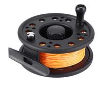 Aoresac Mulinello da pesca a mosca con lenza, ruota in plastica commutabile sinistra e destra, kit verde GLA5/6 con supporto e cono Er, accessorio leggero portatile per pesca (GLA7/8)