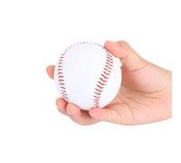 Aoresac Palla da baseball in pelle bovina a impatto ridotto per la pratica degli studenti, con nucleo morbido da 22,9 cm, palla di dimensioni standard per giovani principianti, esercitazioni di