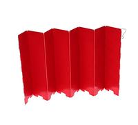 Aoresac Parabrezza pieghevole per stufa a 8 piastre per camma, in lega di alluminio S N con perni di terra, design giuntabile per stufe a gas da cucina, giallo (rosso)