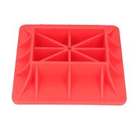 Aoresac Piastra di base in nylon rosso per sollevamento fuoristrada, cuscinetto di supporto anti lavandino per sabbia, fango, erba, stabilizzatore resistente, salvataggio e manutenzione dell'auto