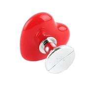 Aoresac Pulsante del Serbatoio del Gabinetto a Forma di Cuore, Pulsante di Toilette Solido Universale Sostituzione per il Bagno, Realizzato con Robusta Finitura Elettroplata, Facile da (Rosso)