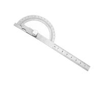 Aoresac Righello goniometro in acciaio inossidabile da 0 a 180 gradi, con dado di bloccaggio, goniometro da 15 cm, per lavorazione del legno, strumento di misurazione per la lavorazione dei metalli