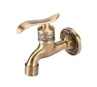 Aoresac Rubinetto per Acqua in Ottone Stile Antico, Rubinetto per Acqua Fredda in Ottone Massiccio con Filettatura G1/2, Ottimo per L'uso in Lavatrice nel Bagno di Casa