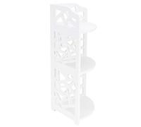 Aoresac Scaffale angolare a 3 ripiani per piccoli spazi - SnapAssembly Rack per bagno camera da letto