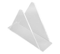 Aoresac Supporto verticale in acrilico con base dorata per tavolo | Dispenser moderno trasparente, fondo in metallo stabile, adatto per cucina, sala da pranzo, tiene i tovaglioli di carta