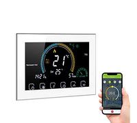 Aoresac Termostato 95-240 V Wi-Fi Smart Termostato programmabile 5+1+1 Sei periodi Controllo vocale APP Retroilluminazione LCD Acqua/Gas Caldaia Caldaia Caldaia Riscaldamento (Bianco)