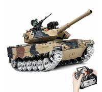 AoreSpty Carro Armato RC 1:18, Ruote Metalliche e Sospensioni | Modello 1:18 con cingoli e ruote metalliche, sospensioni, torretta girevole, suono di rinculo e palline d’acqua.