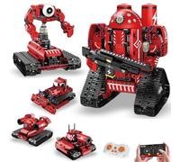 AoreSpty Escavatore Radiocomandato 5-in-1, Kit Robotica STEM Programmabile, Ruspa Telecomandata con App e 495 Pezzi, Idea Regalo Bambino 10 Anni Maschio, Robot e Macchina Giocattolo Costruzioni