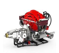 AoreSpty Kit Modello Motore H4, 868 Pezzi con Azionamento Elettrico | Modello a quattro cilindri contrapposti con pistoni, cinghia e servomotore per movimento elettrico e osservazione meccanica.