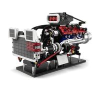 AoreSpty Kit Modello Motore V8, 1151 Pezzi, Manovella e Carter Trasparente | Un kit modello motore V8 da 1151 pezzi con custodia trasparente e azione a quattro tempi a manovella - meccanica resa