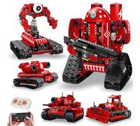 AoreSpty Kit Robot Programmabile 5 in 1, 495 Pezzi, Seguilinea | Cinque costruzioni con programmazione via app, radiocomando, funzione seguilinea e cingoli per variare i progetti robotici.