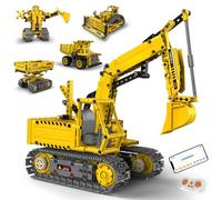 AoreSpty Robot da Costruire 5-in-1 Escavatore e Robot Programmabile, Escavatore Radiocomandato e Ruspa Telecomandata con APP, Giocattolo STEM per Bambini, Regalo Bambino 12 Anni Maschio