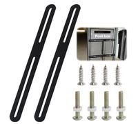 Aoreun 2 Pezzi Set di Fissaggio per Cassetta delle Lettere, 278 x 24.5 mm Staffa Piatta Forata Acciaio Inox con 6 Viti e 6 Dadi, per Fissare le Cassette Postali a Cancelli o Recinzioni (Nero)