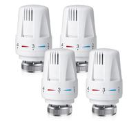 Aoreun 4 Pezzi Valvole Termostatiche, M30 x 1.5 Testa Termostatica per Termosifoni, Testa di Controllo Della Temperatura del Sistema di Riscaldamento con Posizione Zero Uso Domestico e Uffici