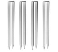 Aoreun Ancoraggio a terra per arco di rose, 4 Pezzi Argento U-Shaped Ground Anchor per il fissaggio dell'arco di rose, tubi dell'acqua (30 x 2,9 x 2,1 cm, argento)