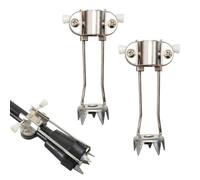 Aoreun Artiglio per ghiaccio con corona dentellata (2 pezzi), pieghevole, per bastoni da passeggio, universale, 5 punte, per tutti i bastoncini e supporti da passeggio (16-25 mm)