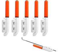 Aoreun Bastone da pesca elettronico a LED, 5pcs bastone luminoso canna da pesca elettronica bastoncini luminosi impermeabili con fibbia per canna da pesca in mare,accessori da pesca (Rosso)