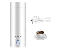 Aoreun Bollitore Elettrico Portatile, 400ml Bollitore da viaggio, 3 in 1 Mini Thermos con Funzione Chiusura Automatica,5 Minuti di Ebollizione Rapida, Bollitore da Viaggio per Tè Latte Caffè (Bianco)