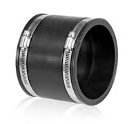 Aoreun Elastomero in PVC, Manicotto In Gomma Flessibile Da 100 mm Con Due Fascette In Acciaio Inox Manicotto Antirumore per Ventilatore, Filtro a Carbone, Tubo Rigido, Tubo In Acciaio