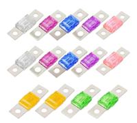 Aoreun fusibili mini, 14 Pezzi fusibili elettronici per sistemi 30/40/50/60/70/80/100Amp 32V Midi Fusibile ad Alta Corrente Avvitars per Auto, Camion, Veicoli da Costruzione, Autobus, Roulotte