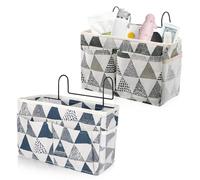Aoreun Tasche da Letto Appendibile, 2 Pezzi Borsa da Comodino per Organizer con Gancio, Impermeabile Multifunzionale Portaoggetti da Appendere al Comodino per casa,Ufficio,Scuola,Dormitorio