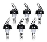 Aoreun Versatore automatico misurato per bottiglie, 6 pezzi 2cl Beccucci da Bar Che Non Perdono dosatore per bevande, vino, cocktail, aeratore, beccuccio per decanter