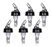 Aoreun Versatore automatico misurato per bottiglie, 6 pezzi 4cl Beccucci da Bar Che Non Perdono dosatore per bevande, vino, cocktail, aeratore, beccuccio per decanter