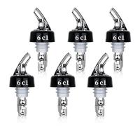 Aoreun Versatore automatico misurato per bottiglie, 6 pezzi 6 cl Beccucci da Bar Che Non Perdono dosatore per bevande, vino, cocktail, aeratore, beccuccio per decanter