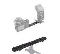 AORHOFJ 1 pezzo staffa per flash a doppia fotocamera, staffa per luce di traccia del flash, staffa a slitta calda per vite da 1/4 di pollice della fotocamera DSLR Flash Microfono