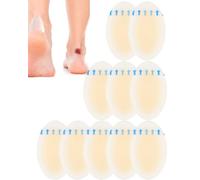 AORHOFJ 10 Pezzi Toppa Vescica Tallone, Gel Tacco Cuscino Scarpe, Tallone Protettore Invisibile Toppa Idrocolloide, Alleviare il dolore da attrito dita dei piedi, avampiede, tallone