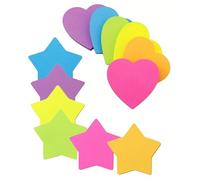 AORHOFJ 12PCS Fogli Adesivi Colorati, a Forma di Cuore, autoadesivi, per Ufficio, Scuola, casa, commemoria, Adesivi Cuore,Stella a Cinque Punte,Adesivi Cuori,Legami cartoleria,cancelleria Legami