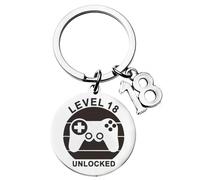 AORHOFJ 18 Anni Regalo di Compleanno per Ragazza Ragazzo, Portachiavi di Compleanno 18 Anni Portachiavi Acciaio Regalo di Compleanno per Donna Uomo, Figli e Figlie,Migliori Amici