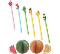 AORHOFJ 6 Penne Gadget Compleanno Bambini,Penne Regalo Festa Bambini,Penne Divertenti,Penne Cute Kawaii,Silicone Penna Dondolo,Ideali Regalini Festa ，Viene fornito con 2 foglietti adesivi creativi