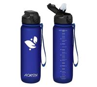 AORIN Borraccia con Cannuccia, 750 ml/1 L, per Bambini, Senza BPA, a Prova di perdite, Adatta per Sport, Fitness, Corsa, Yoga, Bicicletta, attività all'aperto