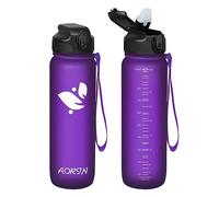 AORIN Borraccia con Cannuccia, 750 ml/1 L, per Bambini, Senza BPA, a Prova di perdite, Adatta per Sport, Fitness, Corsa, Yoga, Bicicletta, attività all'aperto