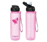 AORIN Borraccia con Cannuccia, 750 ml/1 L, per Bambini, Senza BPA, a Prova di perdite, Adatta per Sport, Fitness, Corsa, Yoga, Bicicletta, attività all'aperto