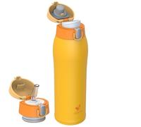AORIN Borraccia Termica, Borraccia in Acciaio Inox 18/8, 750ml Borraccia Bambini, Bottiglia Termica Senza BPA e Perdite, Thermos per Sport, Outdoor e Pendolarismo con 2 Coperchi