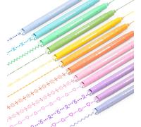 AOROKI 12 pennarelli evidenziatori colorati pastello, set da 10 forme diverse