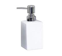 AORTULL Ceramic Soap Dispenser with Rust Proof Pump,11OZ Refill Hand Liquid Soap Pump Dispenser for Bathroom Kitchen(White)