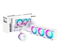 Ventola per PC Gigabyte AORUS WATERFORCE X II 360 ICE AIO Liquid CPU Cooler - Ventole ARGB 3x120mm, display LCD a colori completo, meccanismo di bloccaggio magnetico, DAISY-CHAIN, compatibile con Intel LGA 1700 e AMD AM5, garanzia 6 anni [GP-AORUS WATERFO